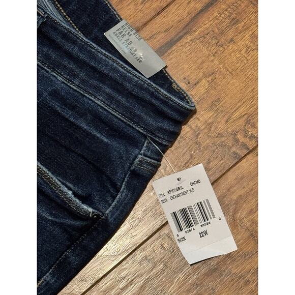 Kut from the Kloth Reese High Rise Dark Wash Fab Ab Ankle Straight Leg NWT - 22W - Picture 6 of 9